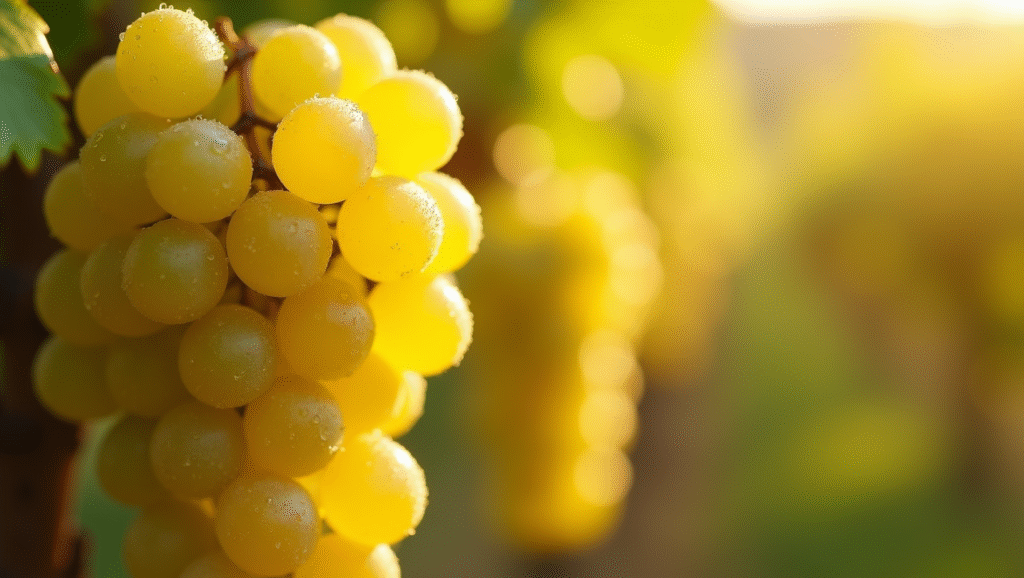 racimo de uva albariño